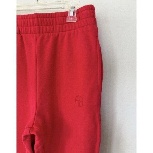 Anine Bing True Red Tracy Sweatpants Joggers Women’s Small S Casual Pants Sweat - Picture 2 of 4